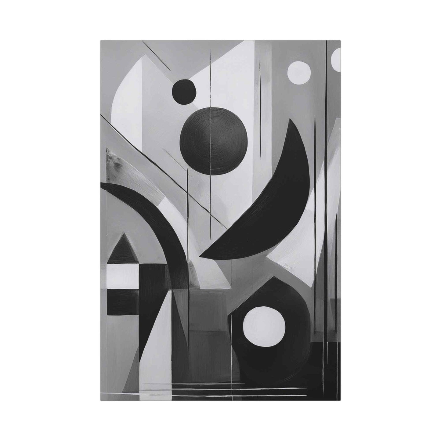 Black Abstract Painting Print Canvas 20x24,20x30,24x30, 24x32,24x36,30x40, 32x48,36x48,40x60 Pine-Wood Inner Frame ABS-17
