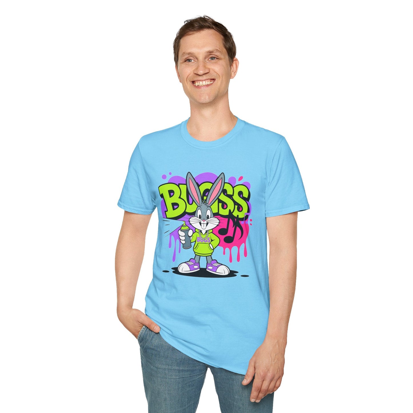 Cartoon T Shirt With Animation Unisex Funny Animals Tee Softstyle Gildan 64000 Apparel