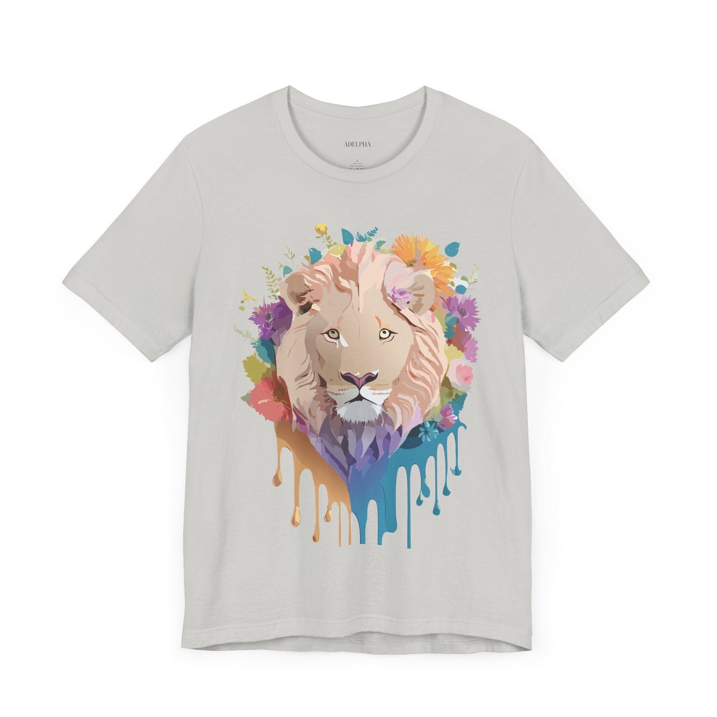 Lion Graphic Tee Unisex Short Sleeve Shirt By Adelpha Vintage Inspired Premium Artwork