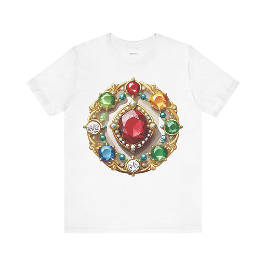 Jewelry Graphic Unisex Cotton Bella+Canvas Tee with Art Design n127