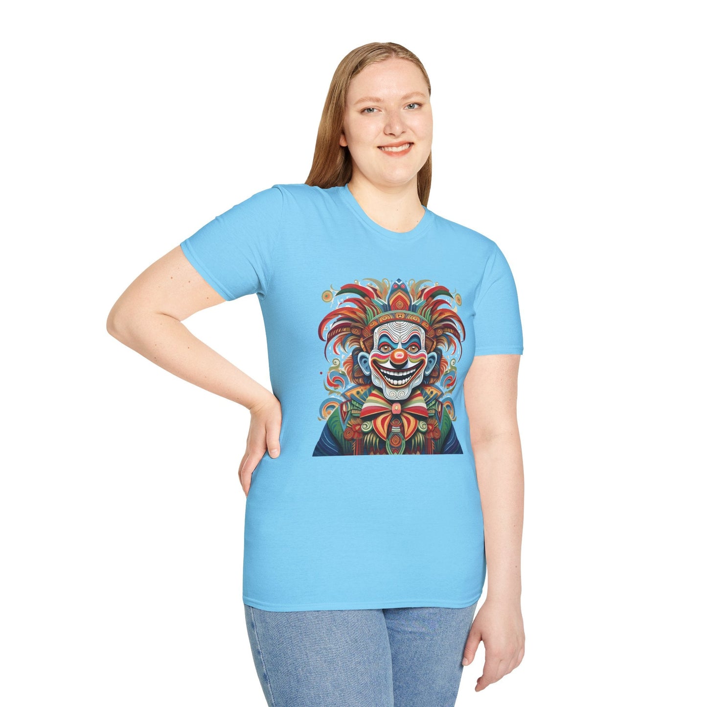 Clown Shirt Unisex Tee Funny Man Circus Shirt Scary Man Tee Gildan Softstyle 64000