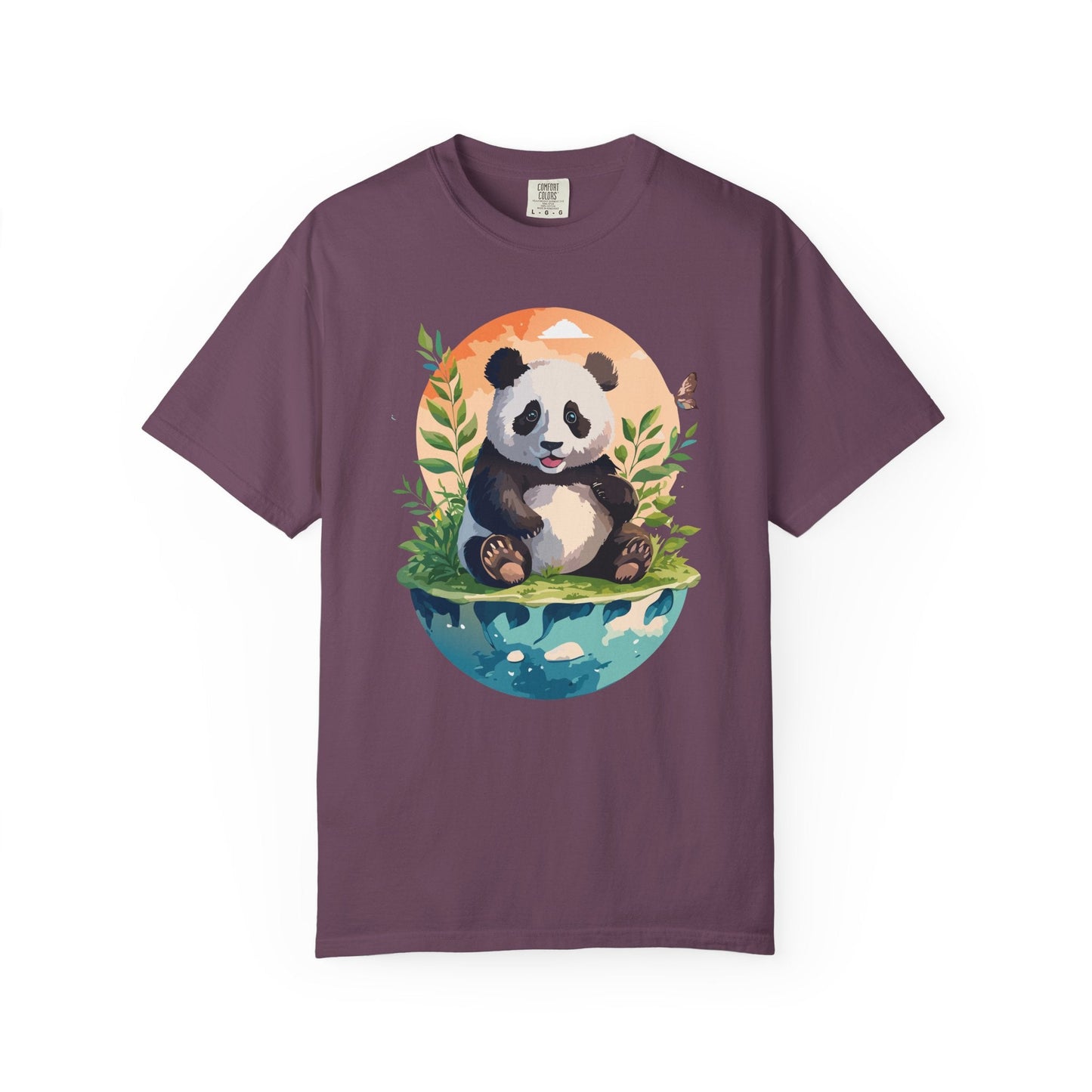 Panda Portrait Graphic T-Shirt Unisex Cotton Floral Animal Art Tee pp4