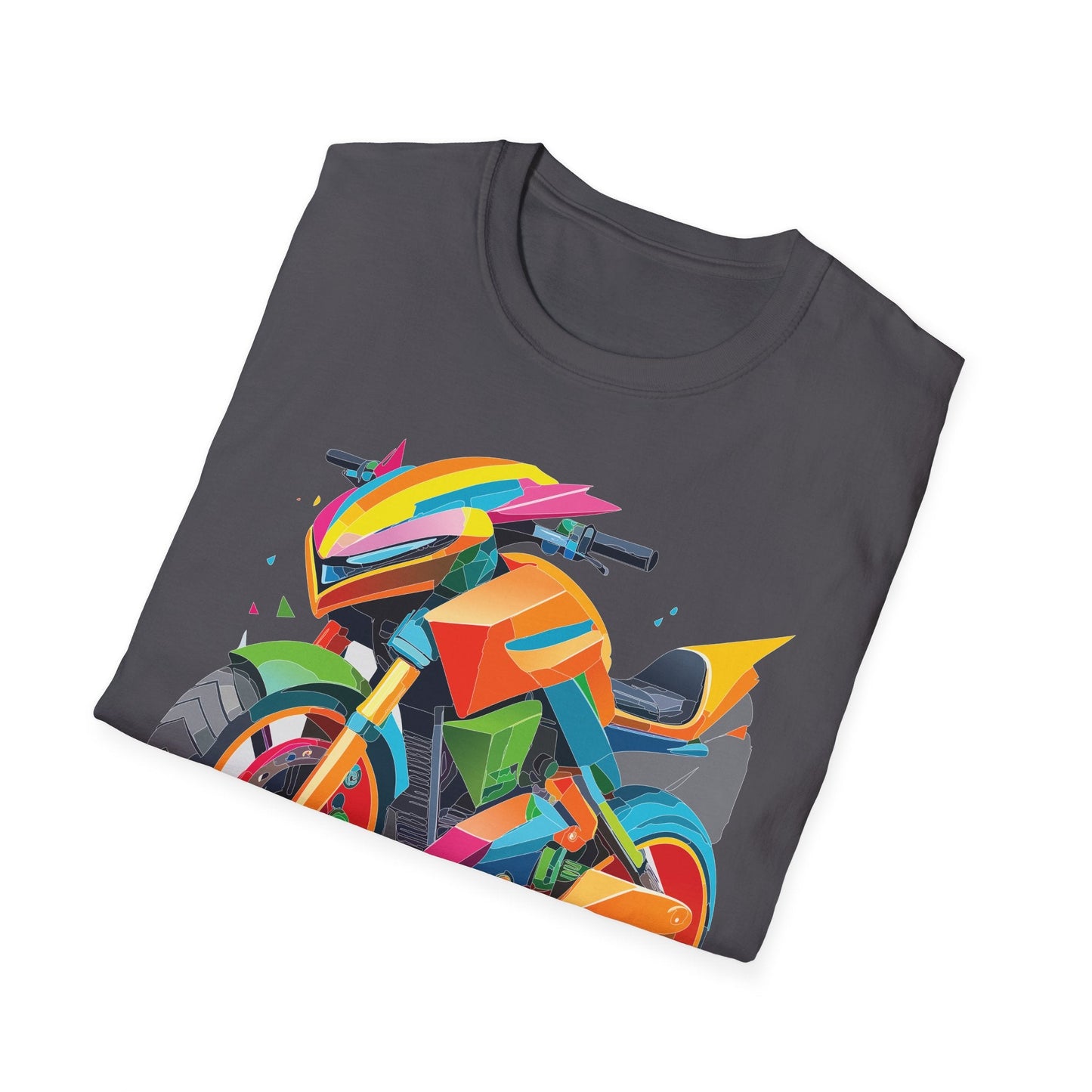 Unisex Bike T Shirt Moto Shirt MTB T Shirt With Art Design Softstyle Cotton Tee For Enthusiasts