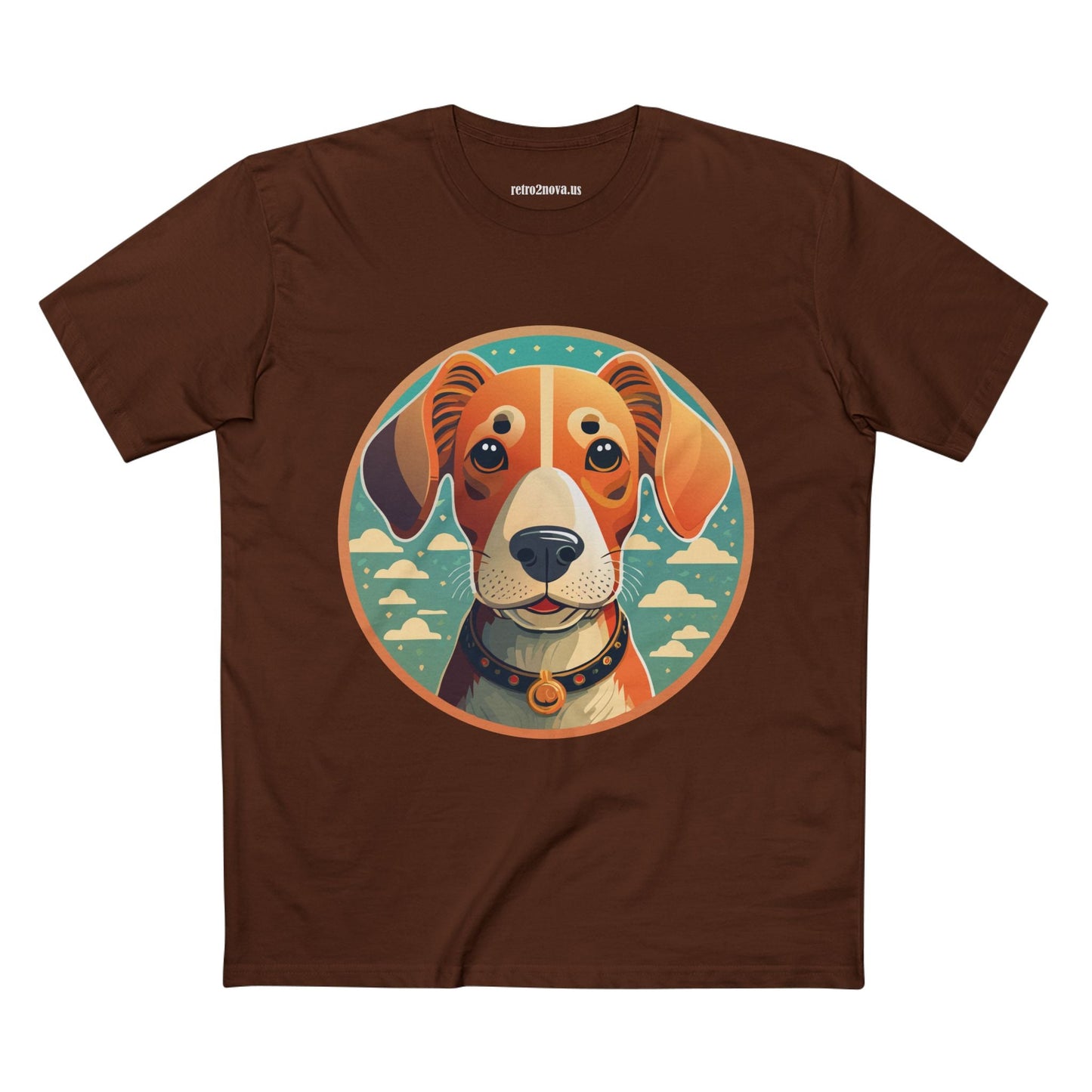 Dog Animal Art Shirt For Unisex Premium Cotton Tee By Retro2Nova With Original Art Design Built For Everyday Comfort