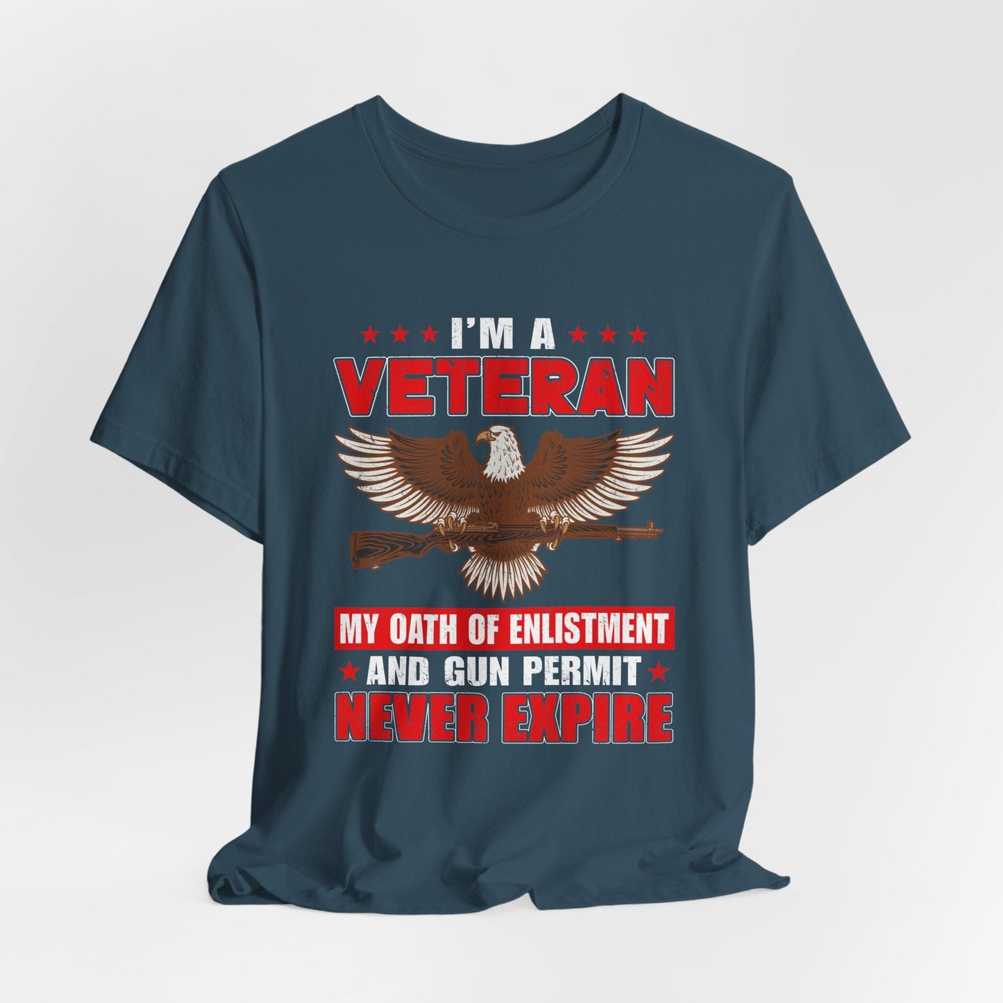 Army Veteran Patriotic Graphic Design Unisex Cotton T-Shirt v35