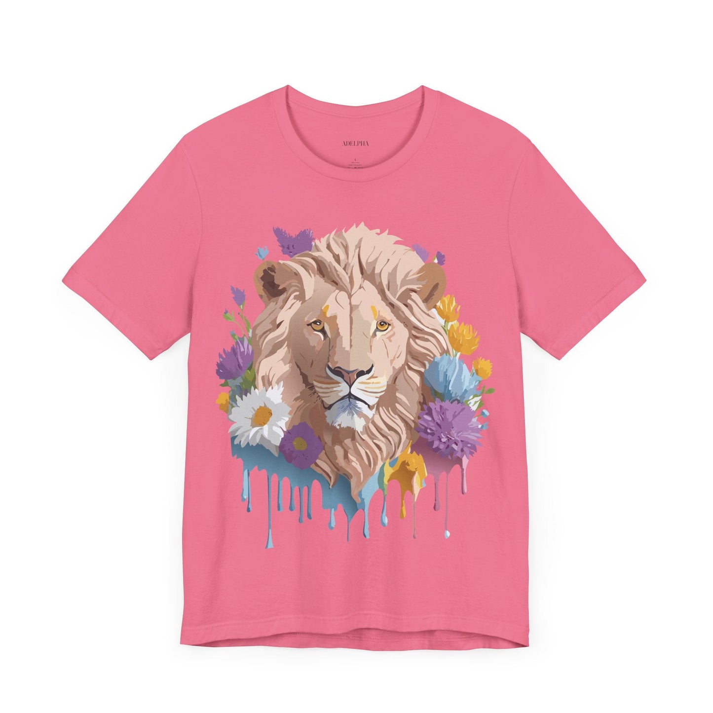 Adelpha Lion Graphic T Shirt Unisex Short Sleeve Tee With Vintage Inspired Artwork