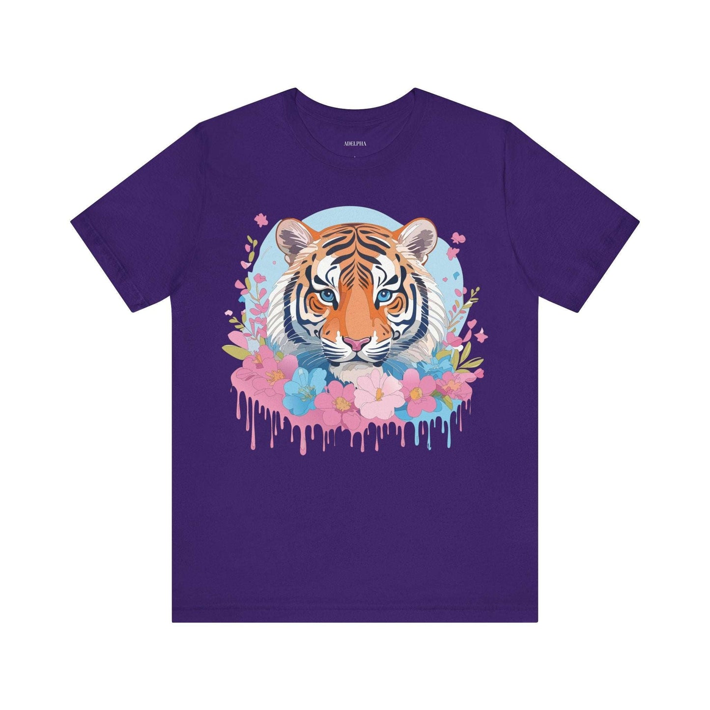Tiger Graphic Tee by Adelpha Unisex Vintage Inspired Artwork Short Sleeve Shirt Edition