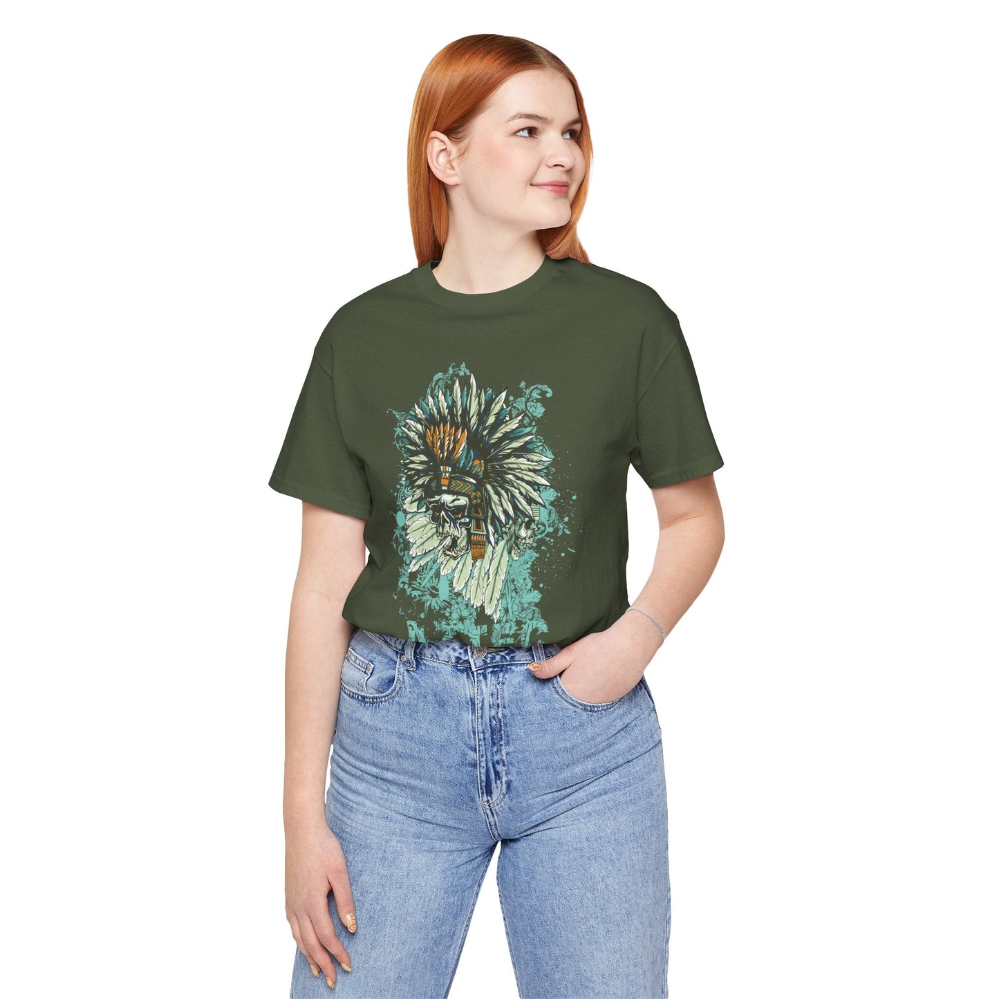 Skull Graphic Design Unisex Cotton Tee Shirt Art-14