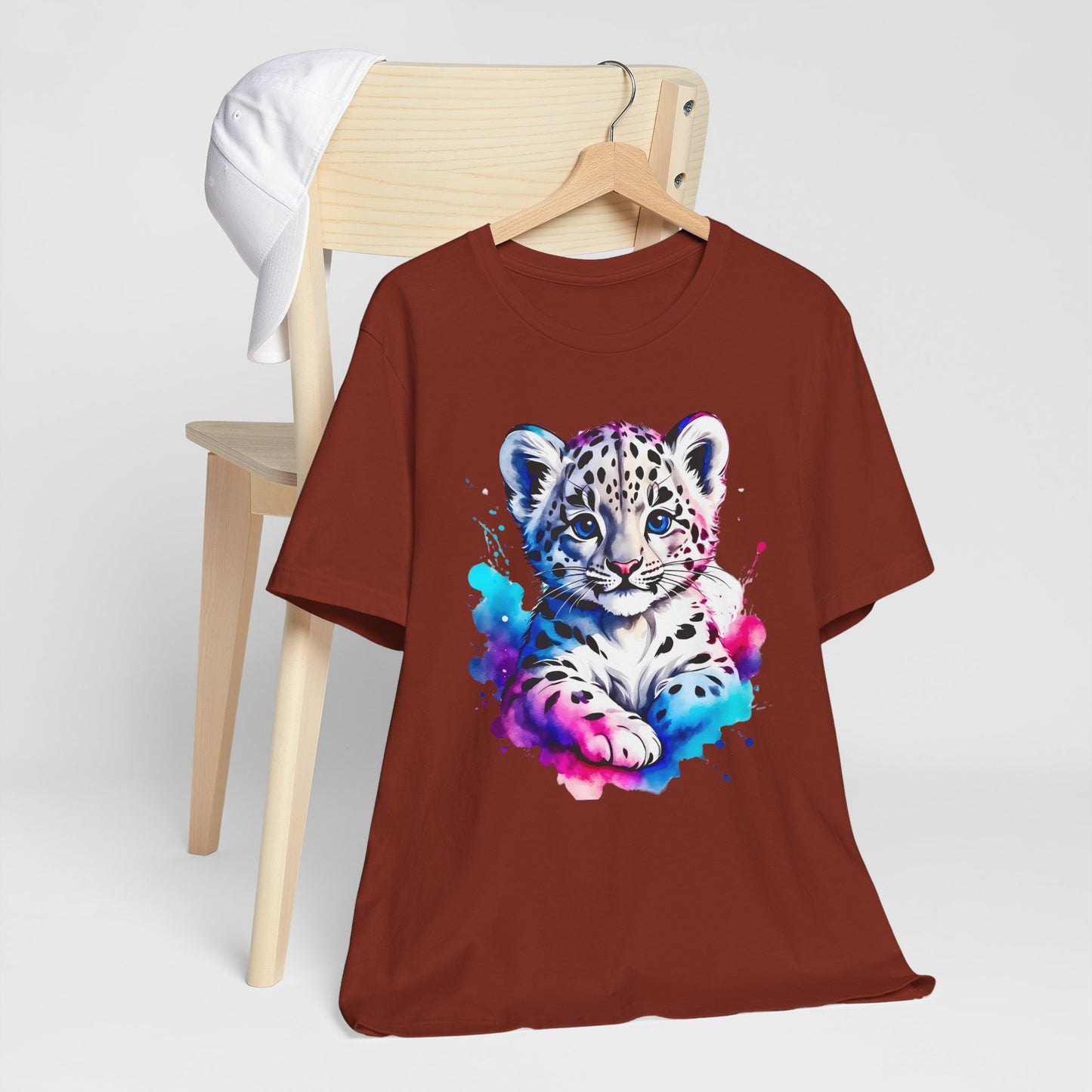 Baby Leopard Shirt, Cute Leopard Tee Shirt, Animal T-Shirt, Gepard Top, Animal Tees, Art Design T-Shirt, Graphic Tee