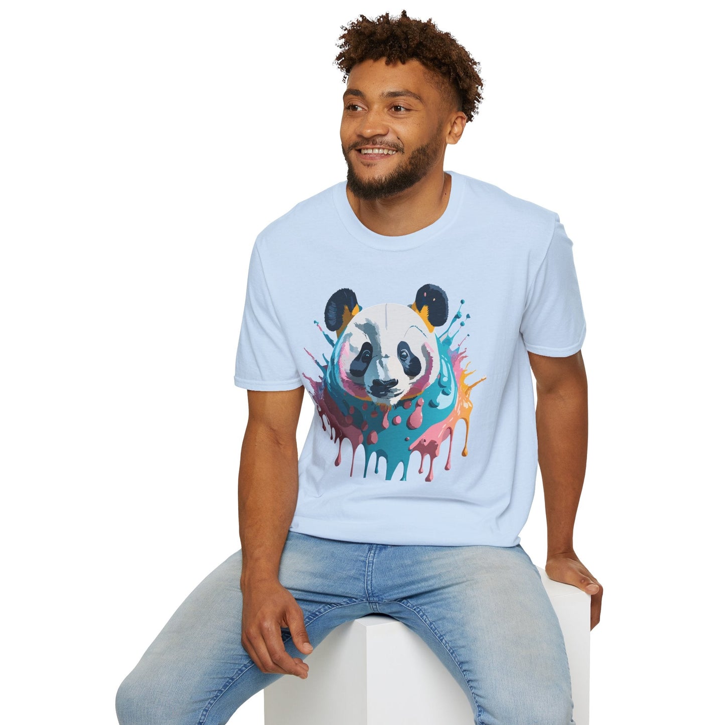 Panda Shirt Unisex T Shirt Gildan Softstyle 64000 Panda Graphic Animal Tee 100 Percent Cotton