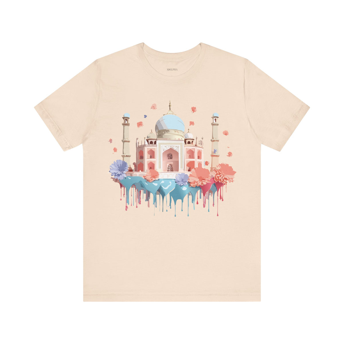 Unisex Cotton Bella+Canvas Tee with Taj Mahal