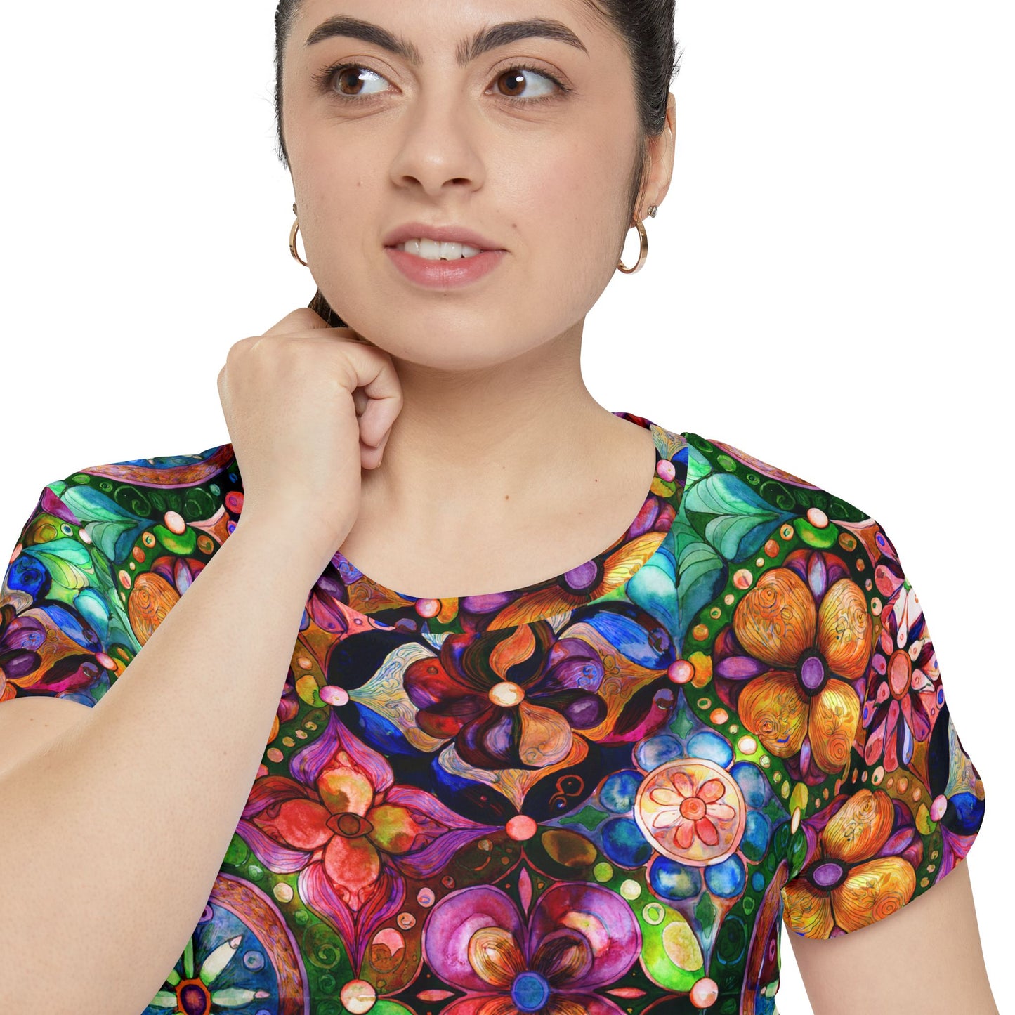 抽像印花襯衫，帶有抽象圖案的襯衫