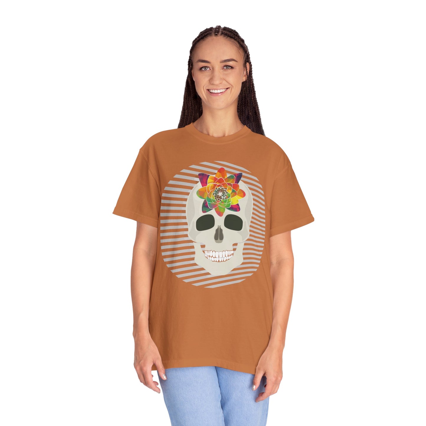 Unisex Cotton Tee Shirt with Skull