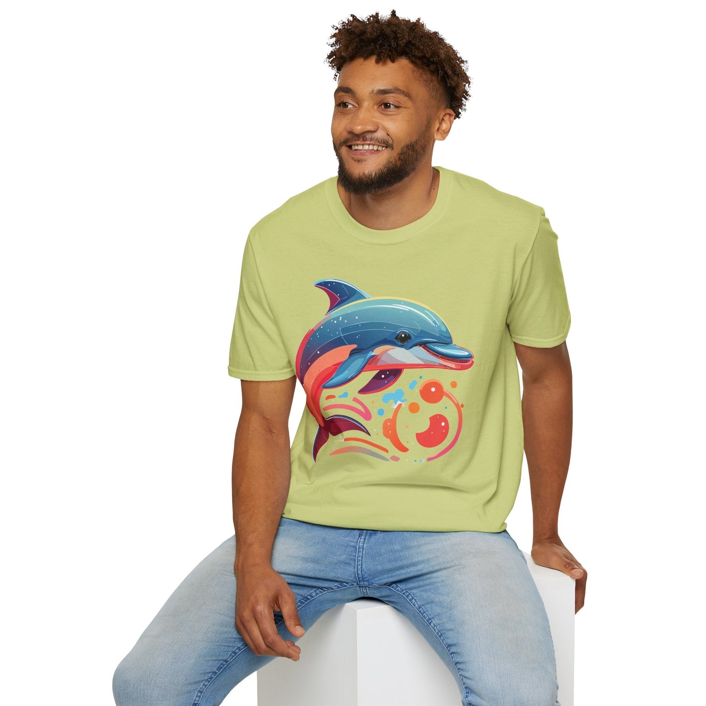 Gildan Softstyle Dolphin Shirt Unisex Short Sleeve Tee 100 Percent Ring Spun Cotton Comfortable Wear