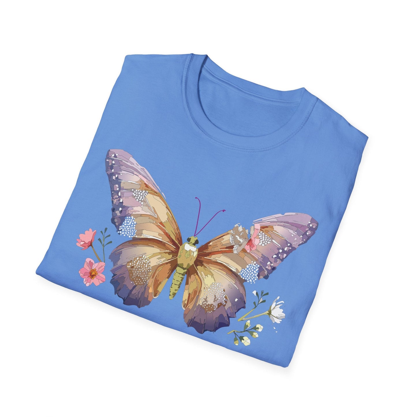 Monarch Butterfly Shirt Unisex Short Sleeve Tee Gildan Softstyle 64000 100 Percent Ring Spun Cotton