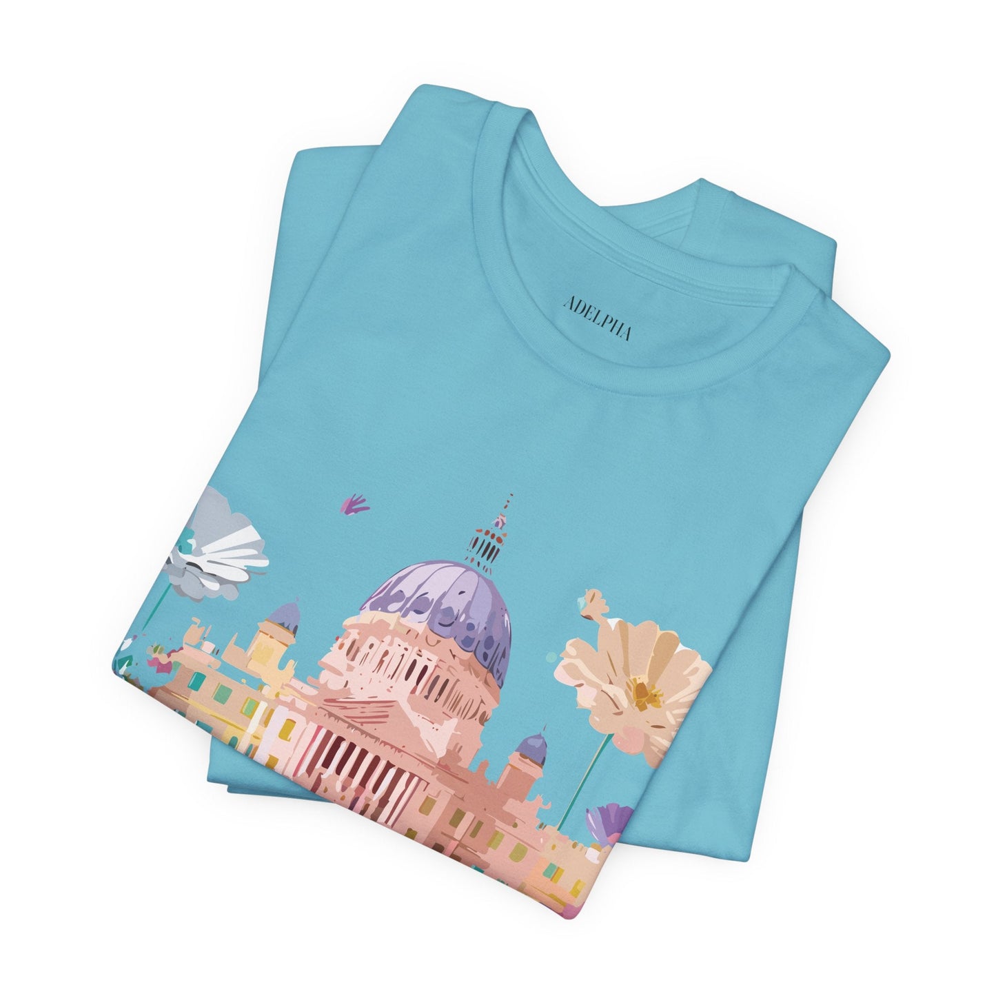 Madrid Tourist Shirt Unisex Graphic Tee With Vintage Adelpha Art Design Short Sleeve