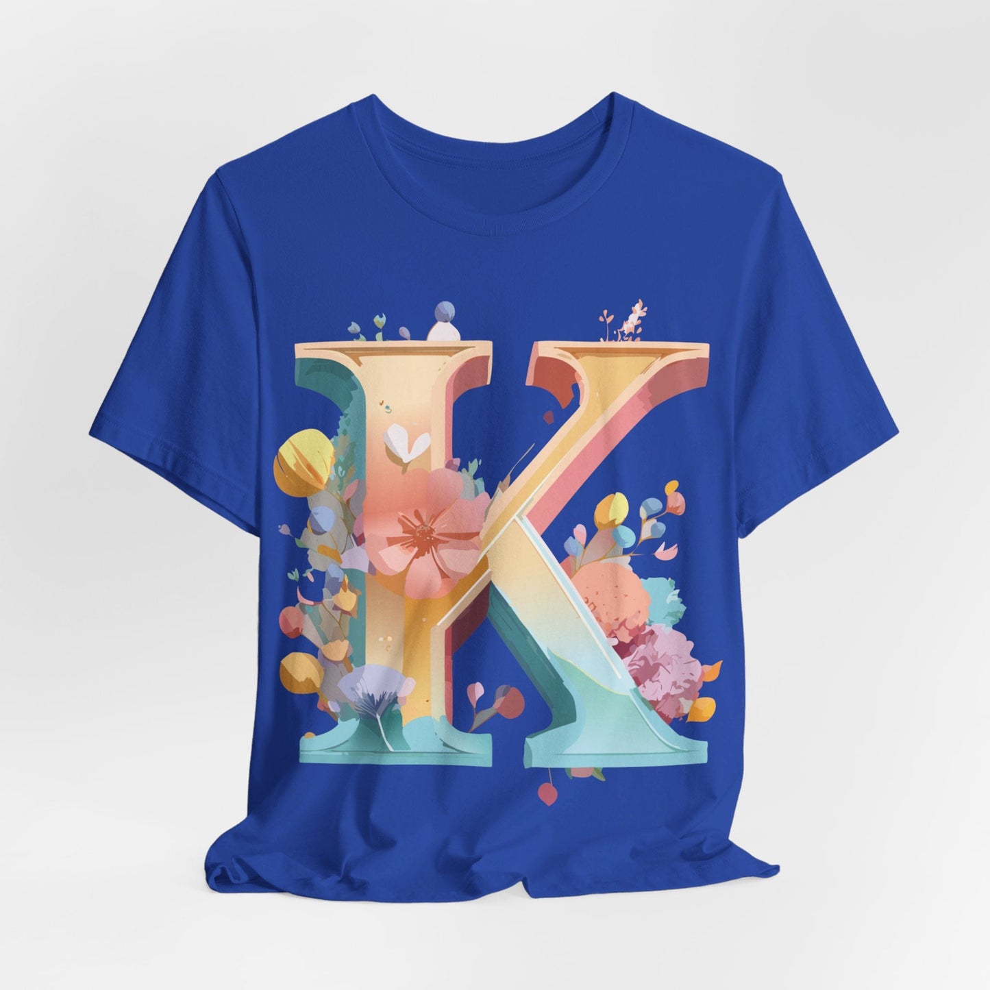 Unisex Letter K Graphic Tee By Adelpha Vintage Inspired Artwork Short Sleeve Shirt