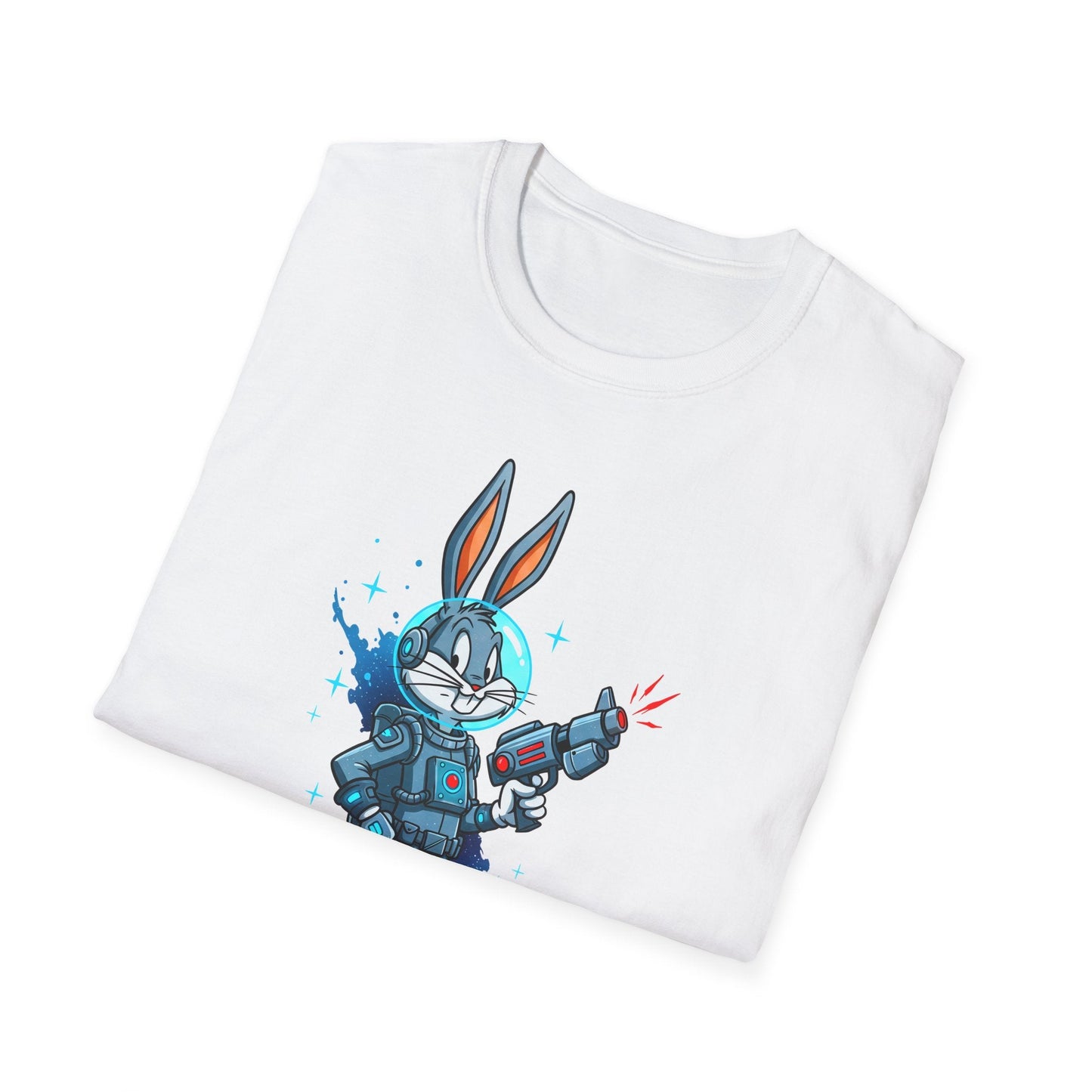 Bugs Bunny Shirt Unisex Gildan Softstyle 64000 Cartoon Tee 100 Percent Ring Spun Cotton