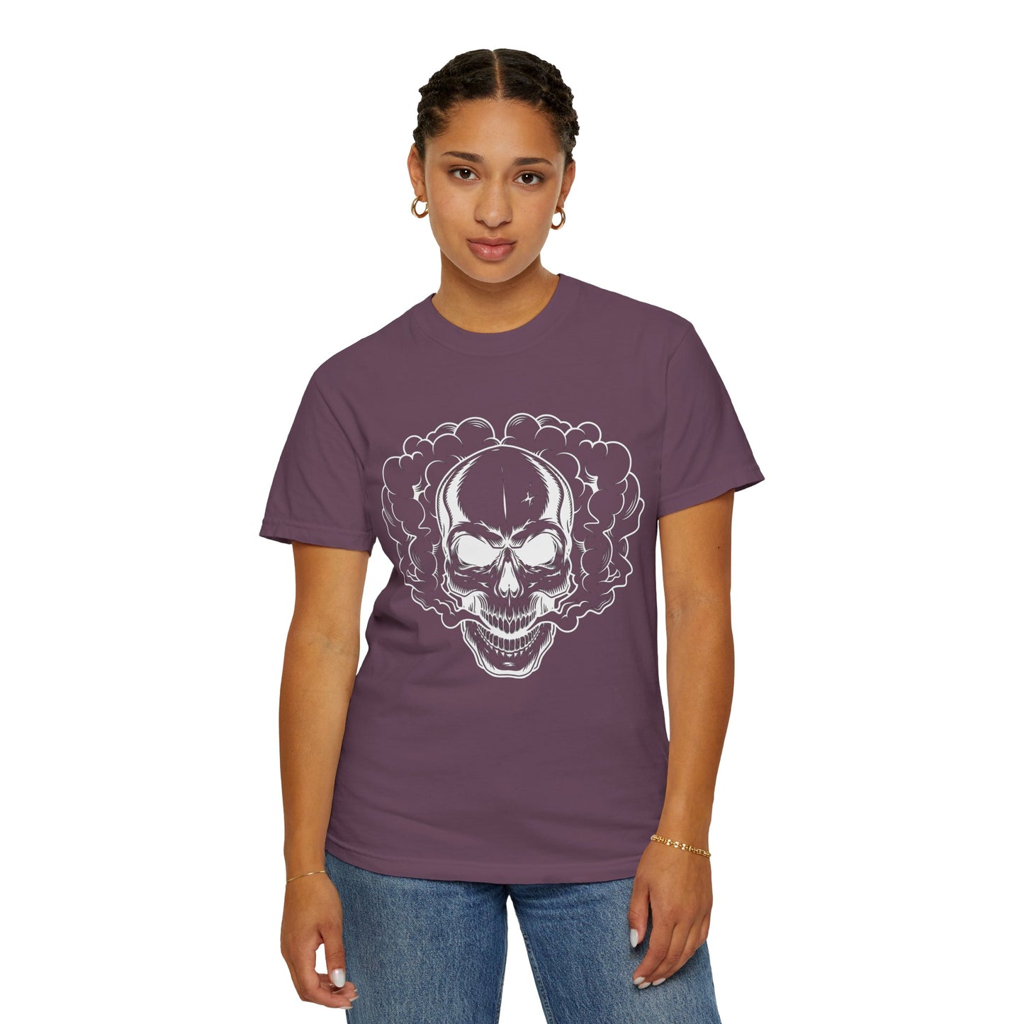 Unisex Cotton Tee Shirt with Skull