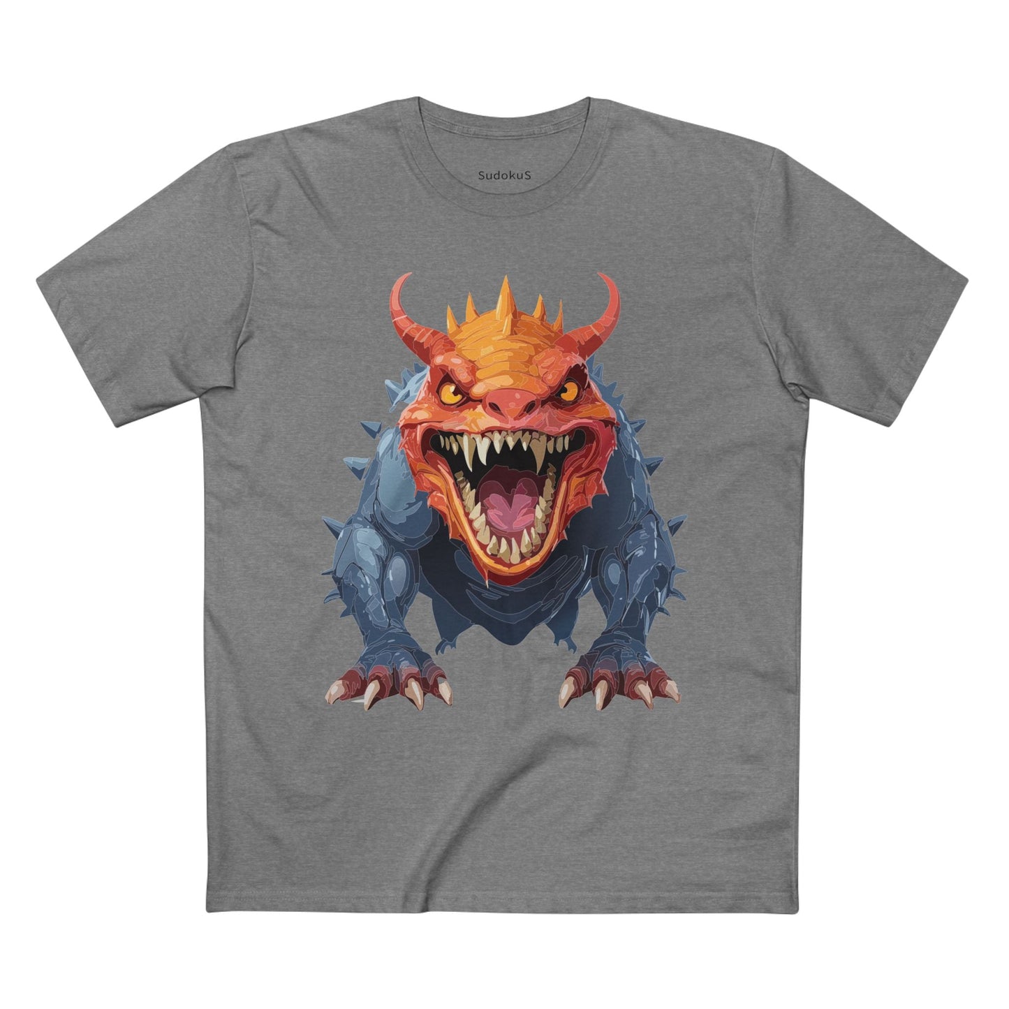 Cartoon Monsters Graphic Unisex 100 Cotton Staple Tee 29