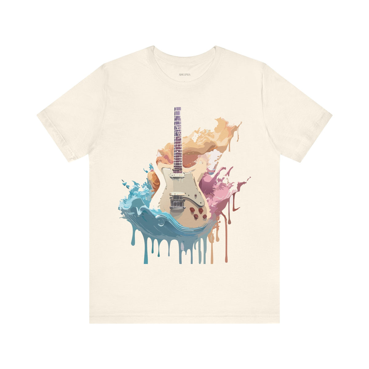 Music Graphic Unisex Cotton Bella+Canvas Tee with Art Design n164