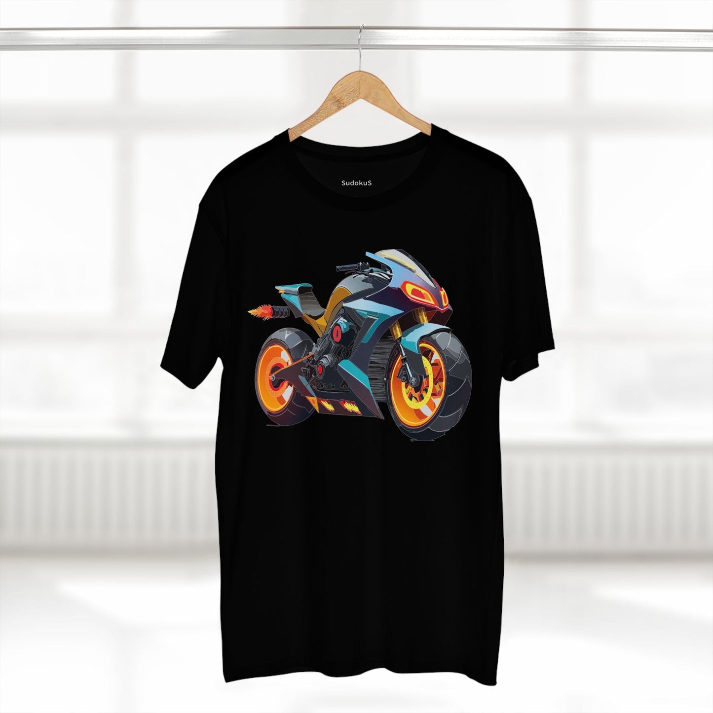 Moto Bike Graphic Unisex 100 Cotton Staple Tee 22