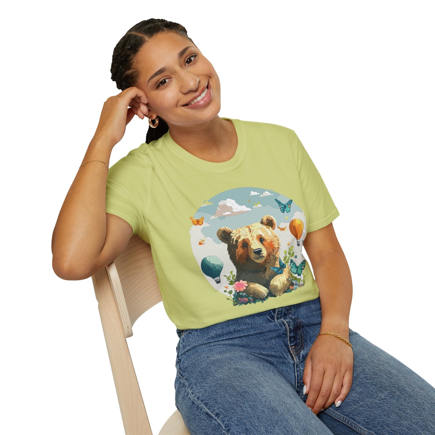 Bear T Shirt Unisex Teddy Bear Tee Softstyle 64000 Breathable Everyday Wear For All Ages