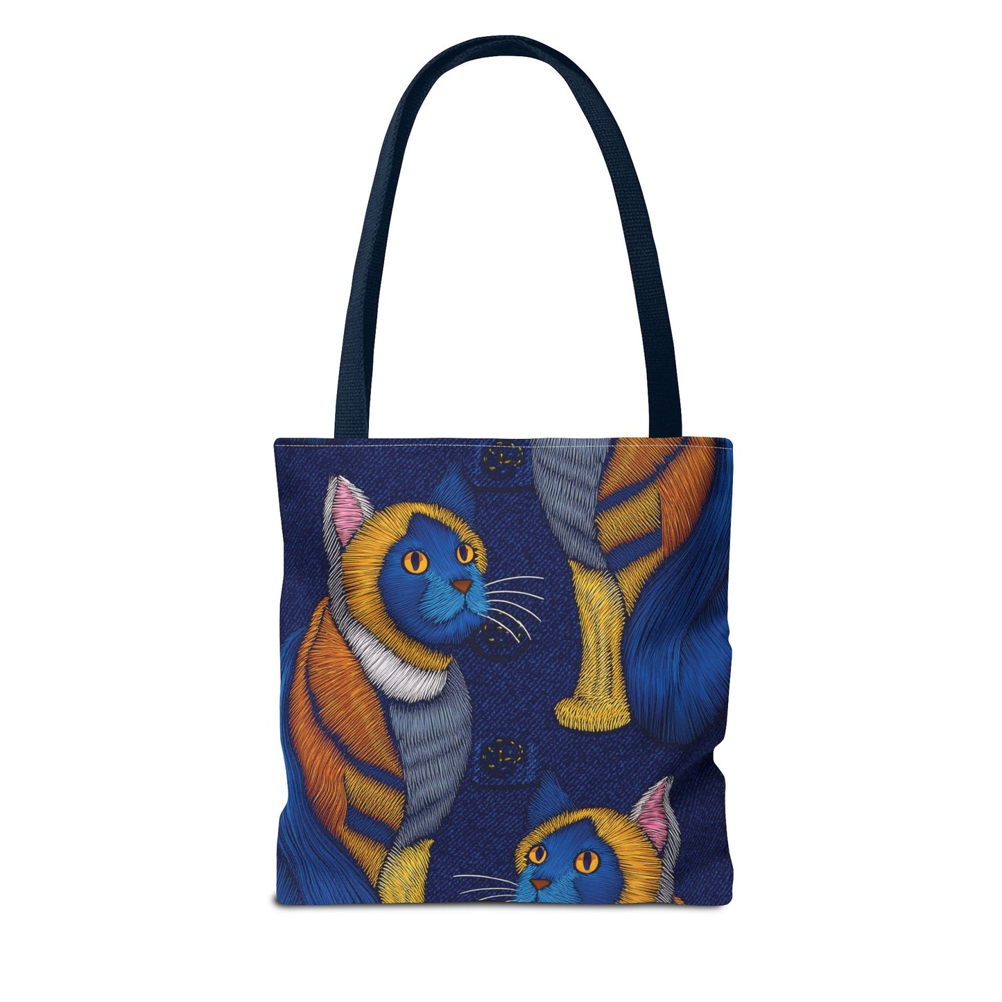 Denim Fabric Imitation Print Unisex Canvas Bag Poly Spun 3 Sizes Tote Bag 190-4