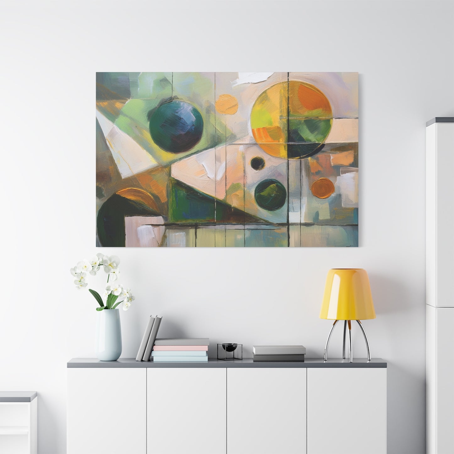 Abstract Oil Painting Print Canvas 24x16, 30x20, 36x24, 48x32, 60x40 Bright Latex Inks, Pine-Wood Inner Frame ABH-68