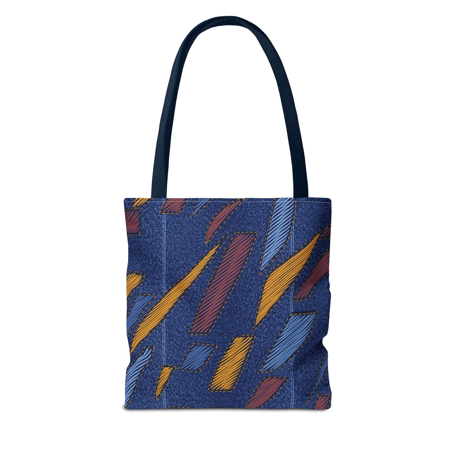 Denim Fabric Imitation Print Unisex Canvas Bag Poly Spun 3 Sizes Tote Bag 149