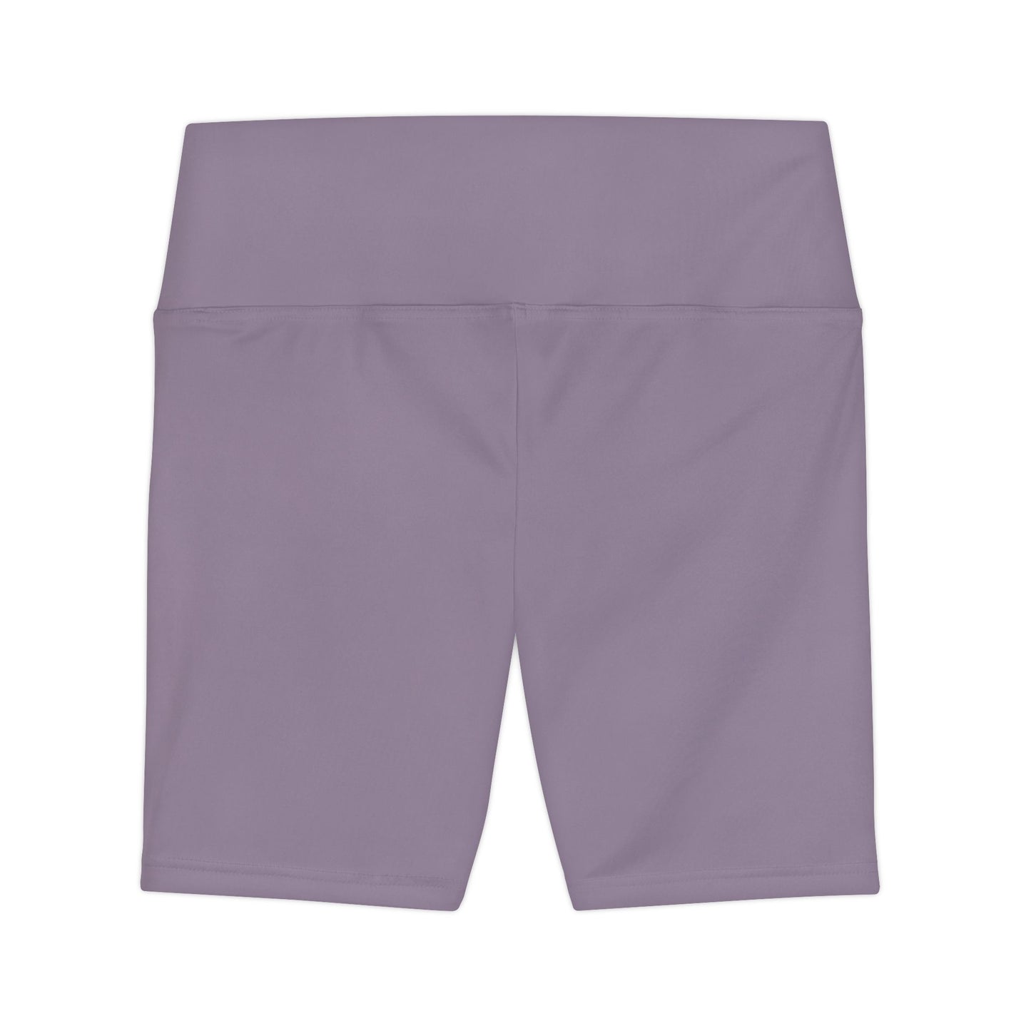Dusty Purple Lavender High-Waist Women's Workout Shorts — Comfortable AOP Bike Shorts for Yoga & Gym