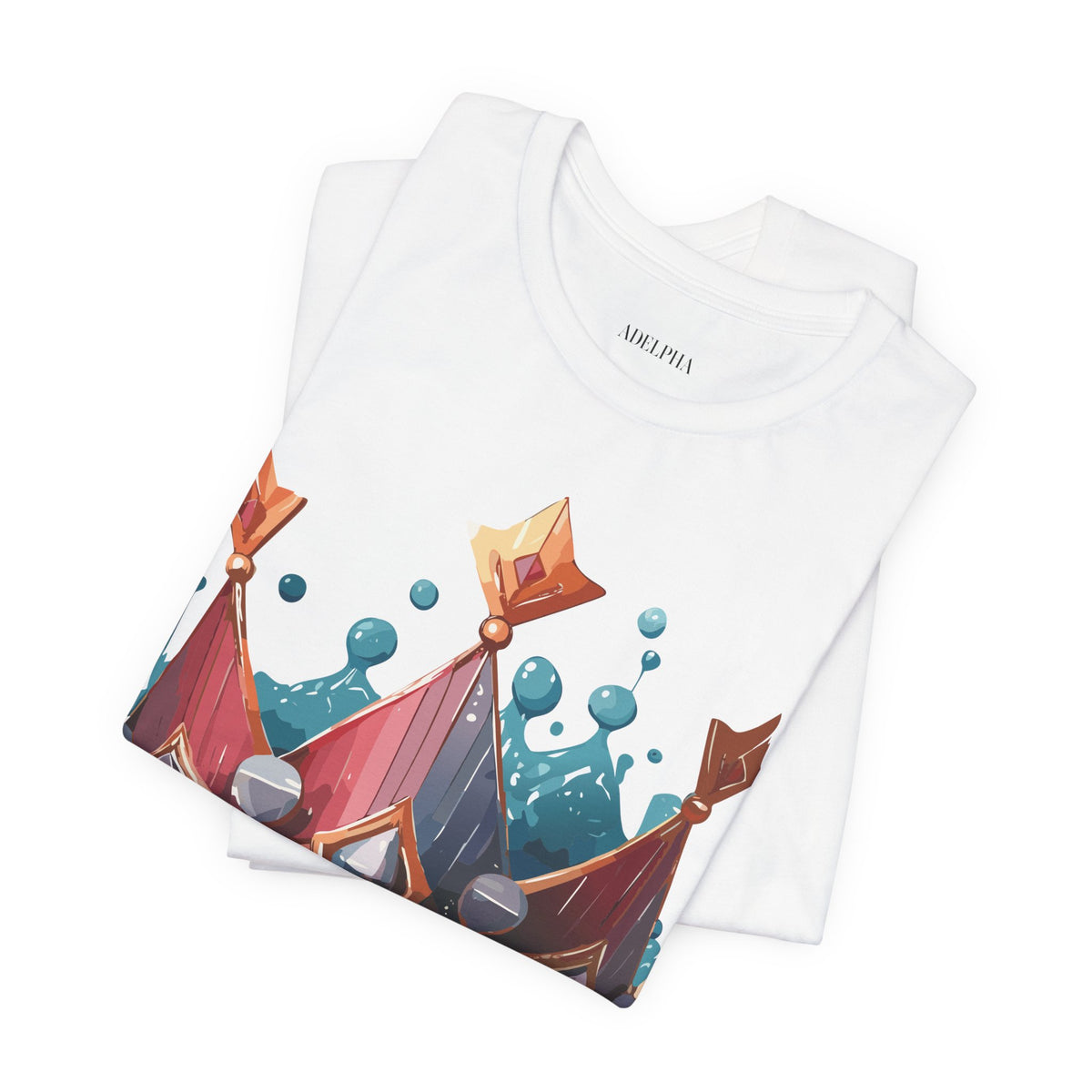 Crown Graphic Unisex Cotton Bella+Canvas Tee with Art Design n114