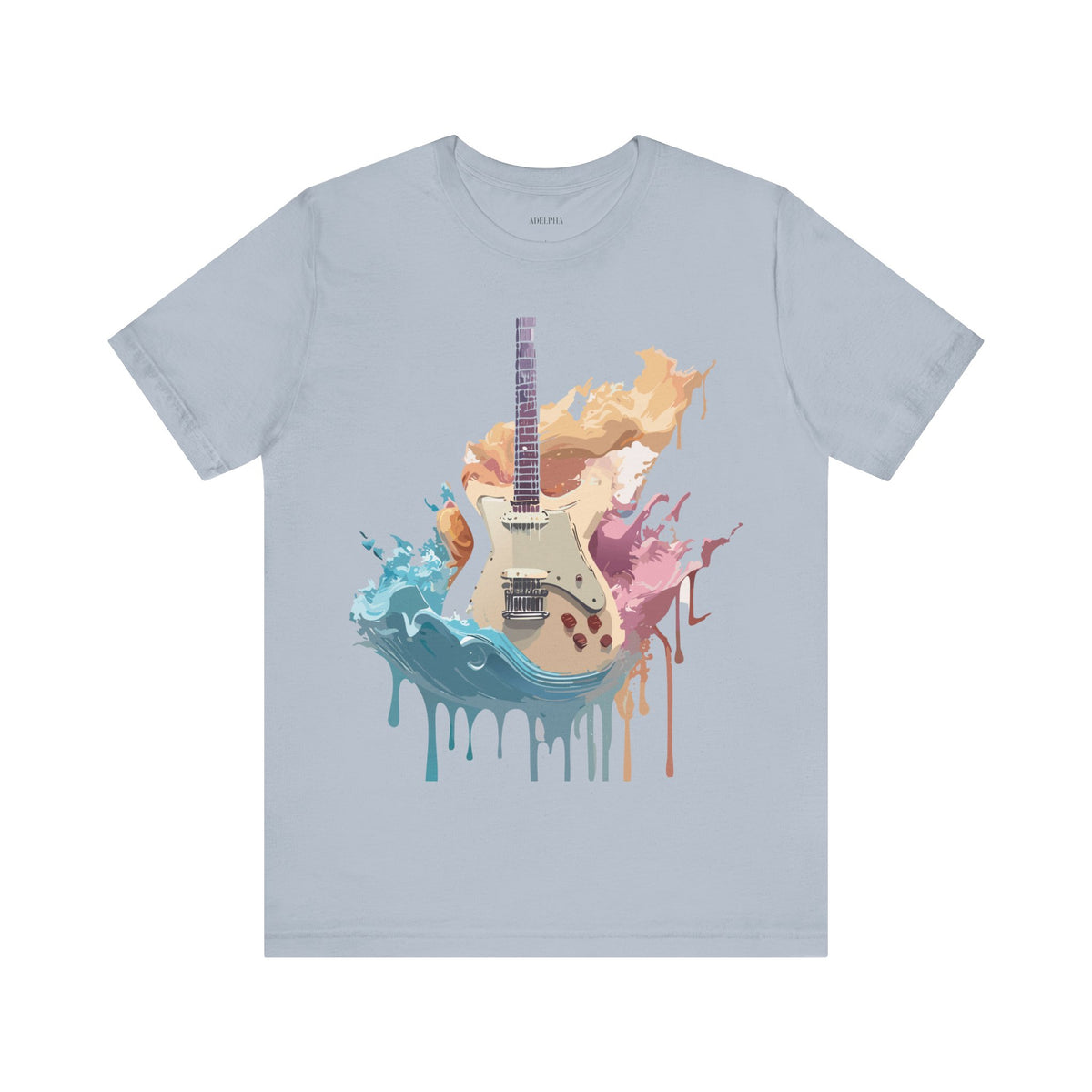Music Graphic Unisex Cotton Bella+Canvas Tee with Art Design n164