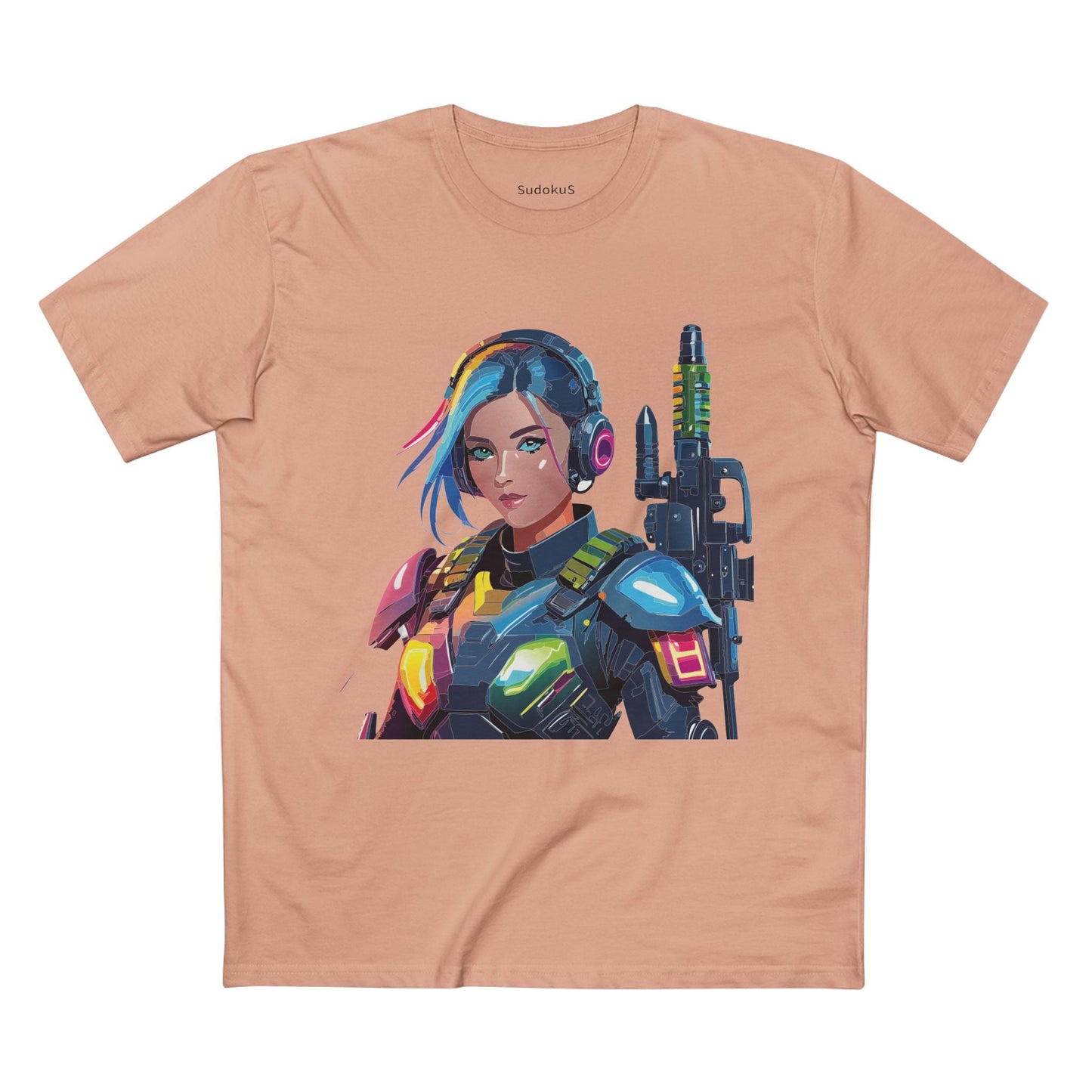Army-woman Graphic Unisex 100 Cotton Staple Tee 12