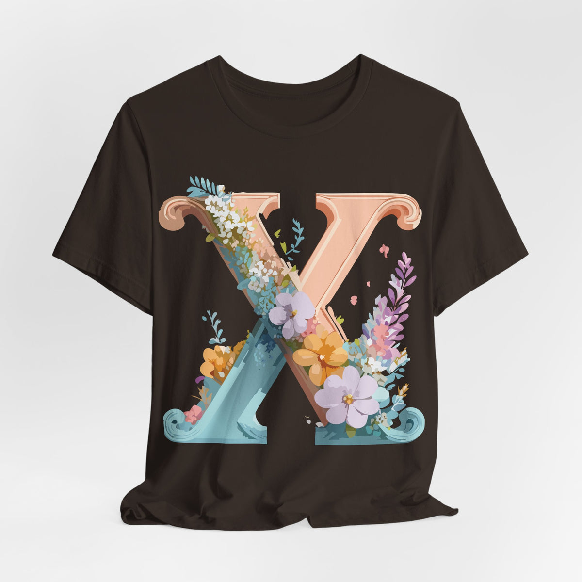 Letter X Graphic Unisex Cotton Bella+Canvas Tee with Art Letter Design