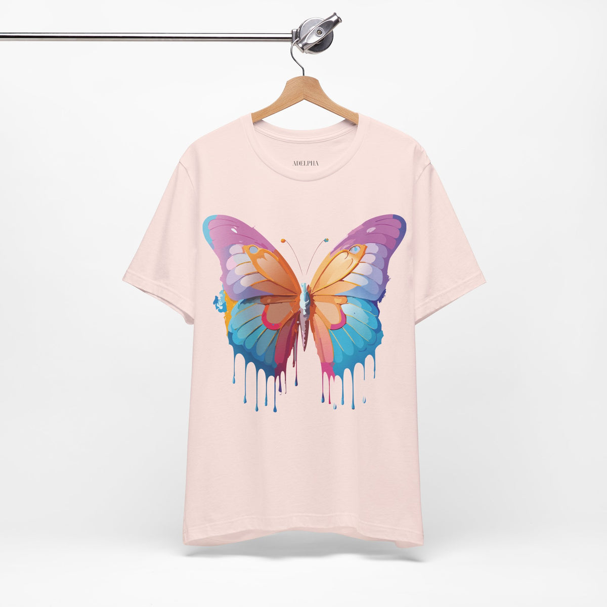 Butterfly Graphic Unisex Cotton Bella+Canvas Tee with Art Design n98