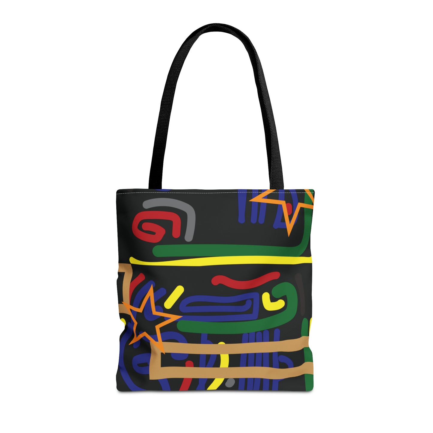 Bolsa de lona con estampados abstractos 