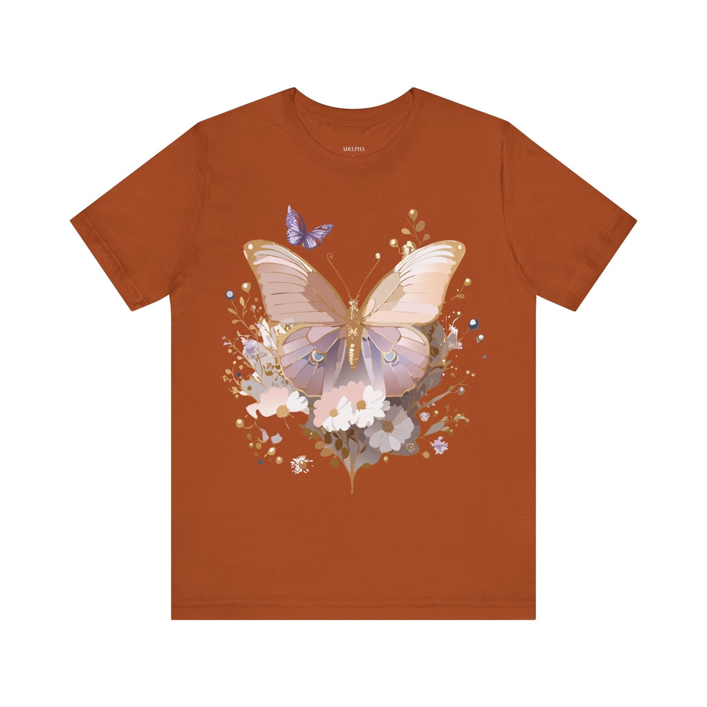 Butterfly Graphic Tee From Adelpha Unisex Short Sleeve Vintage Artwork