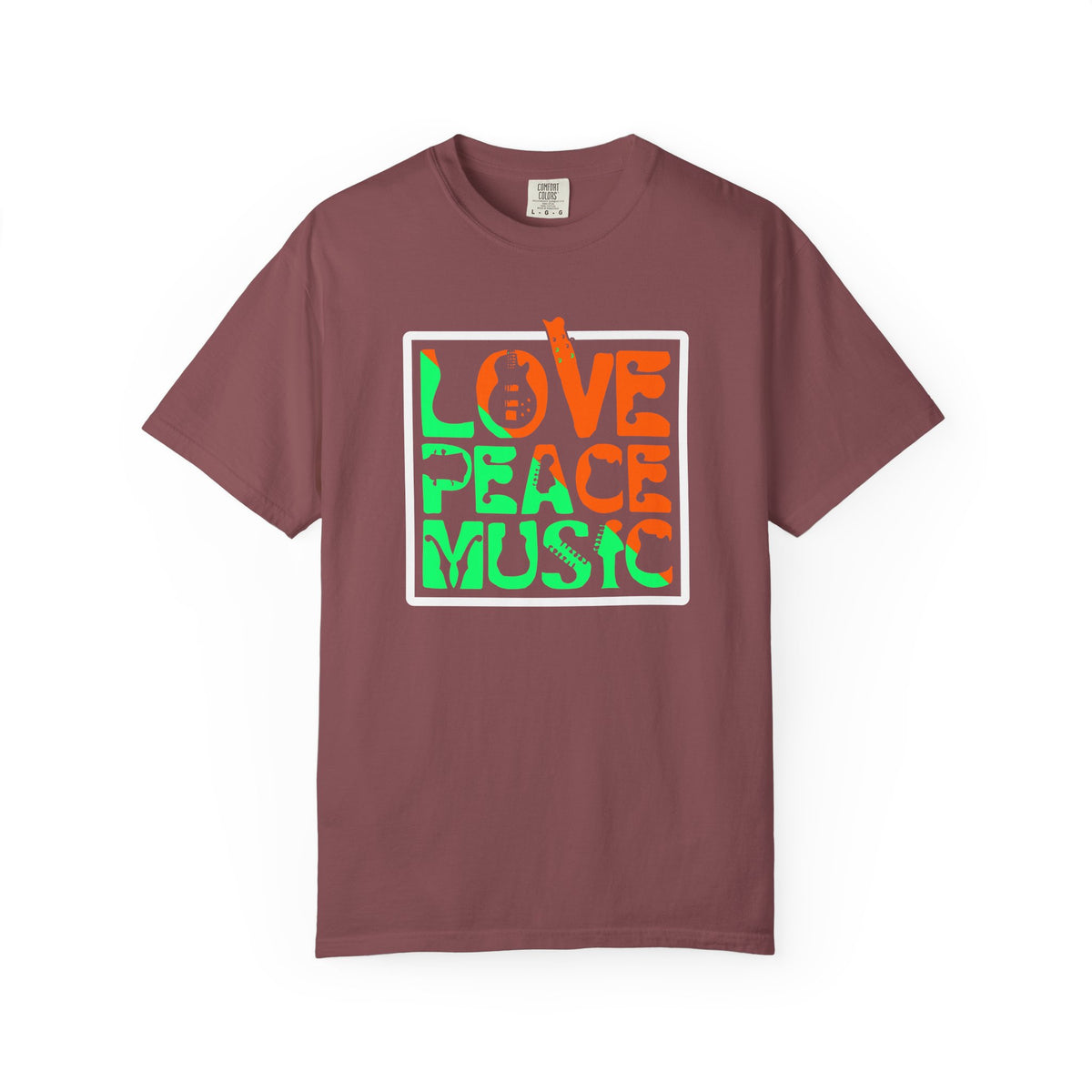 Love Peace Music T-Shirt Retro Psychedelic Typography Unisex Cotton Tee 059