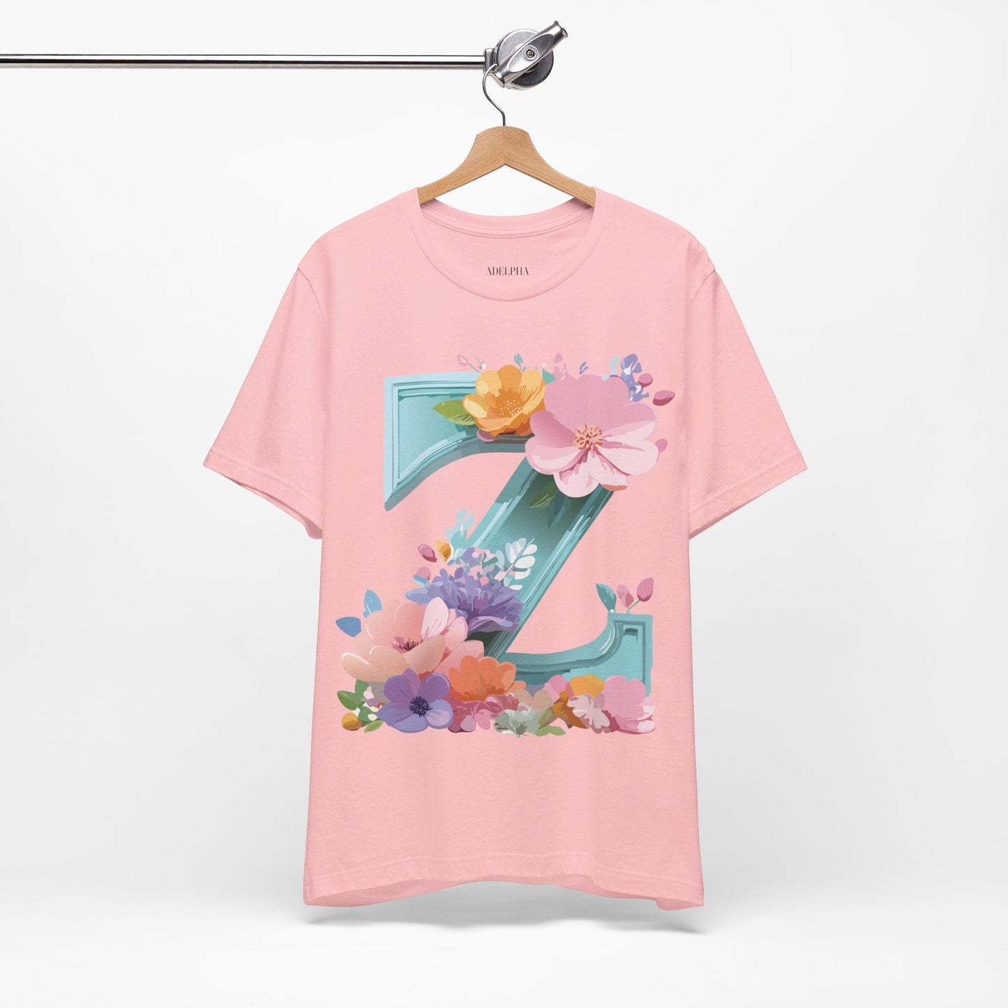 Letter Z Shirt Graphic Tee Unisex Jersey Short Sleeve Premium Vintage Inspired Artwork Adelpha