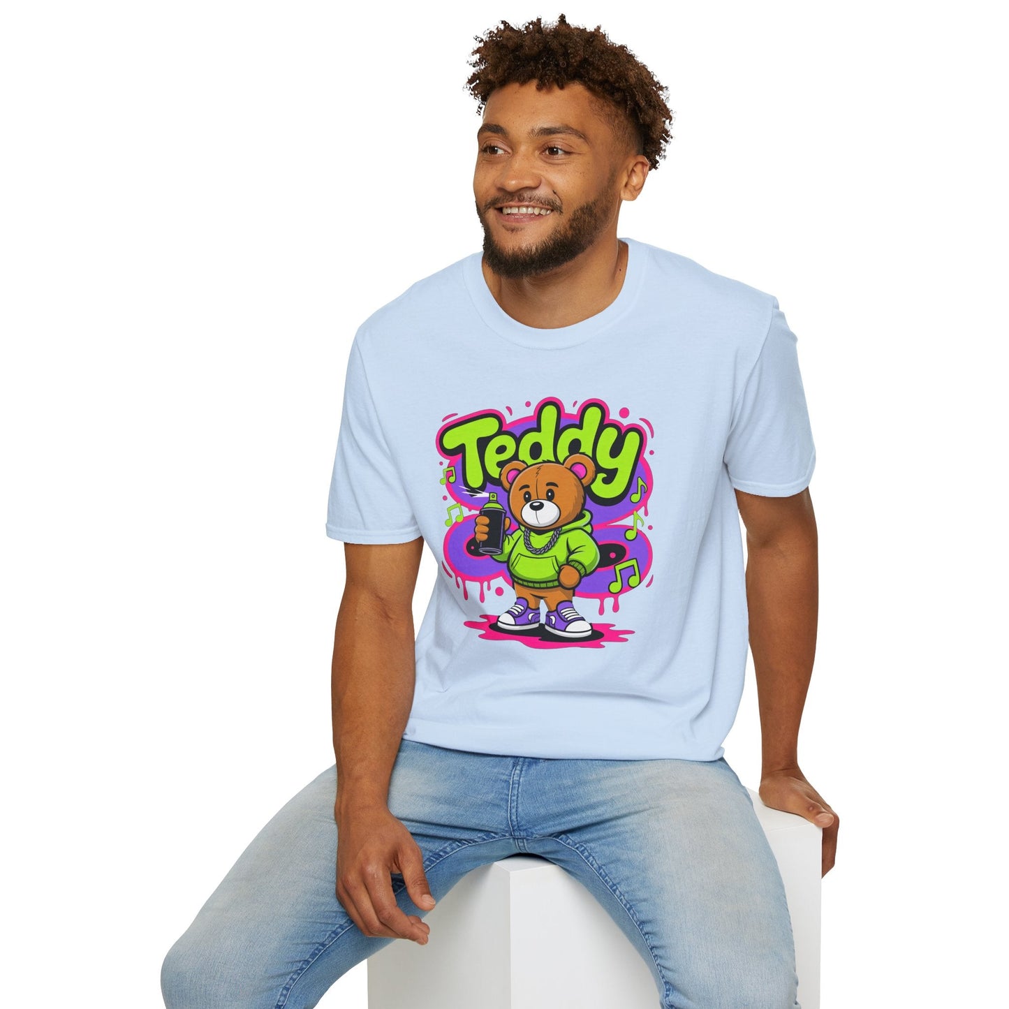 Cartoon T Shirt With Animation Funny Animals Tee Unisex Softstyle Gildan 64000 Cotton