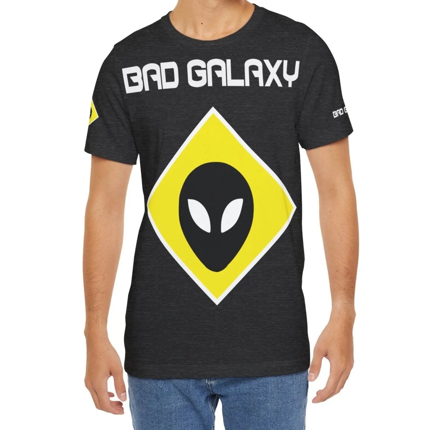Tee Shirt With Alien From Bad Galaxy Lightweight 100 Percent Cotton Eco Friendly Inks Free Shipping
