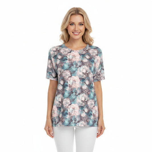 Unisex Poly T-Shirt with Floral Print