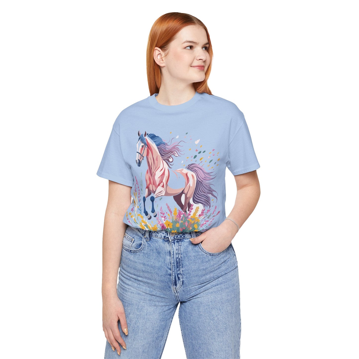 Horse Graphic Unisex 100 Cotton Vintage Animal Art T-Shirt 7