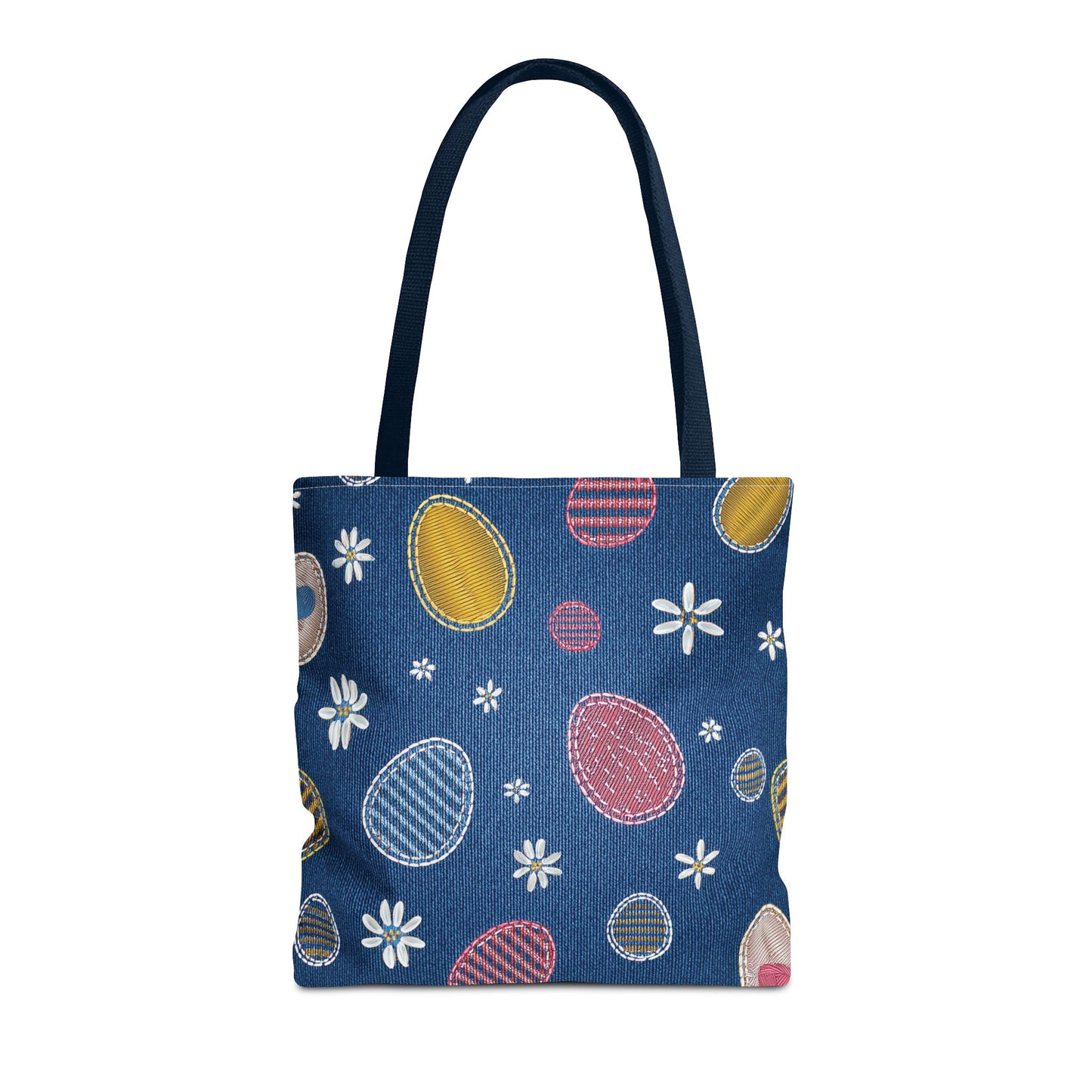 Easter Graphic Design Denim Fabric Imitation Print Unisex Canvas Bag Poly Spun 3 Sizes Tote Bag 204-15