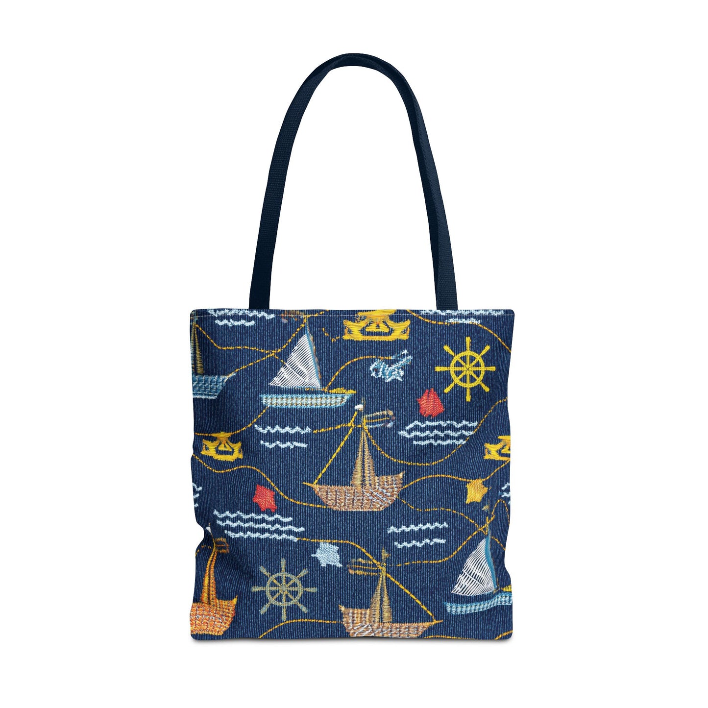 Denim Fabric Imitation Print Unisex Canvas Bag Poly Spun 3 Sizes Tote Bag 182-13