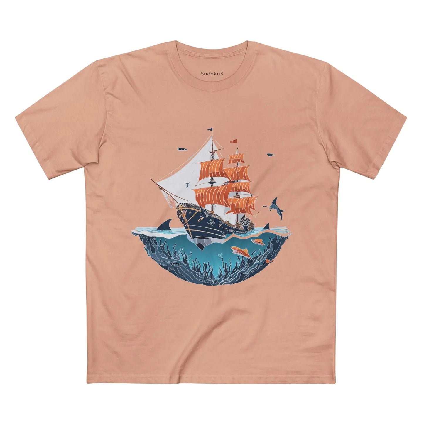 Ocean Coast Graphic Unisex 100 Cotton Staple Tee 25