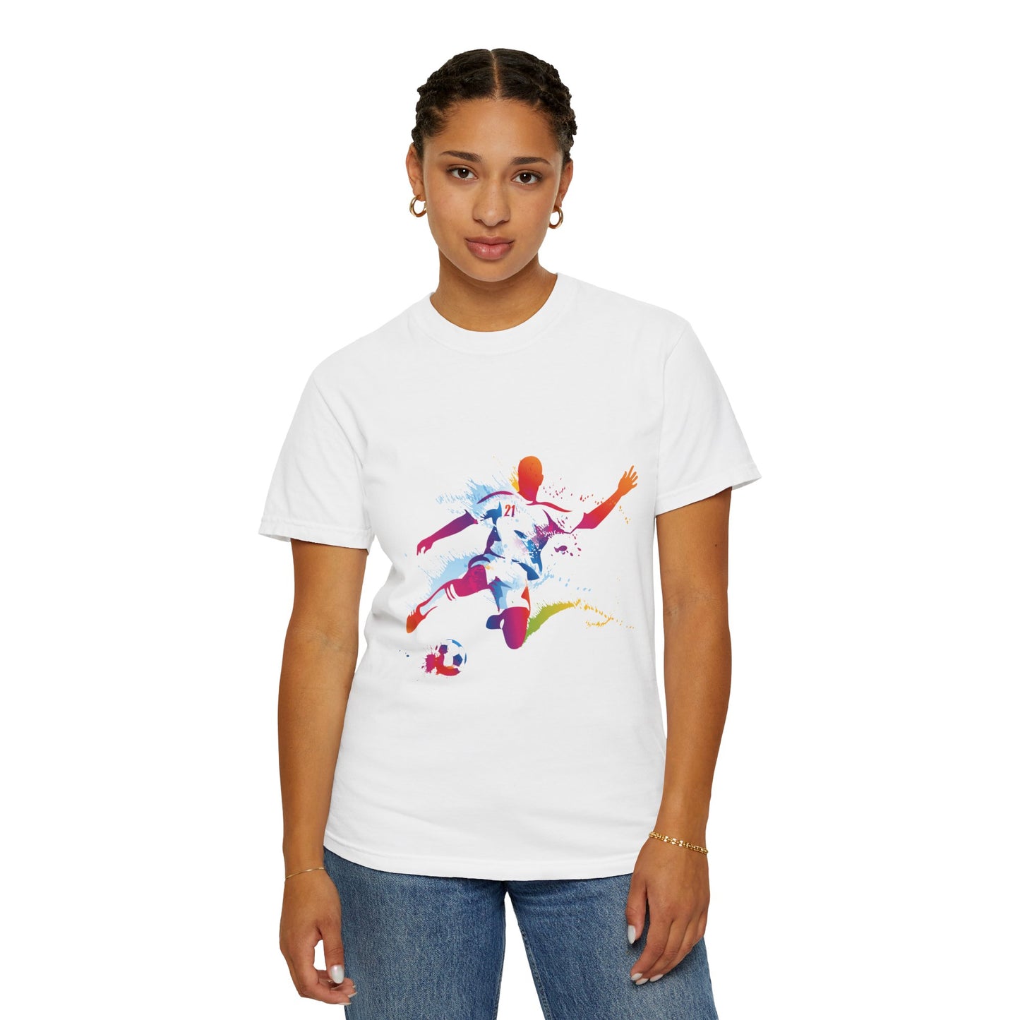 Unisex T-shirt with sports art design