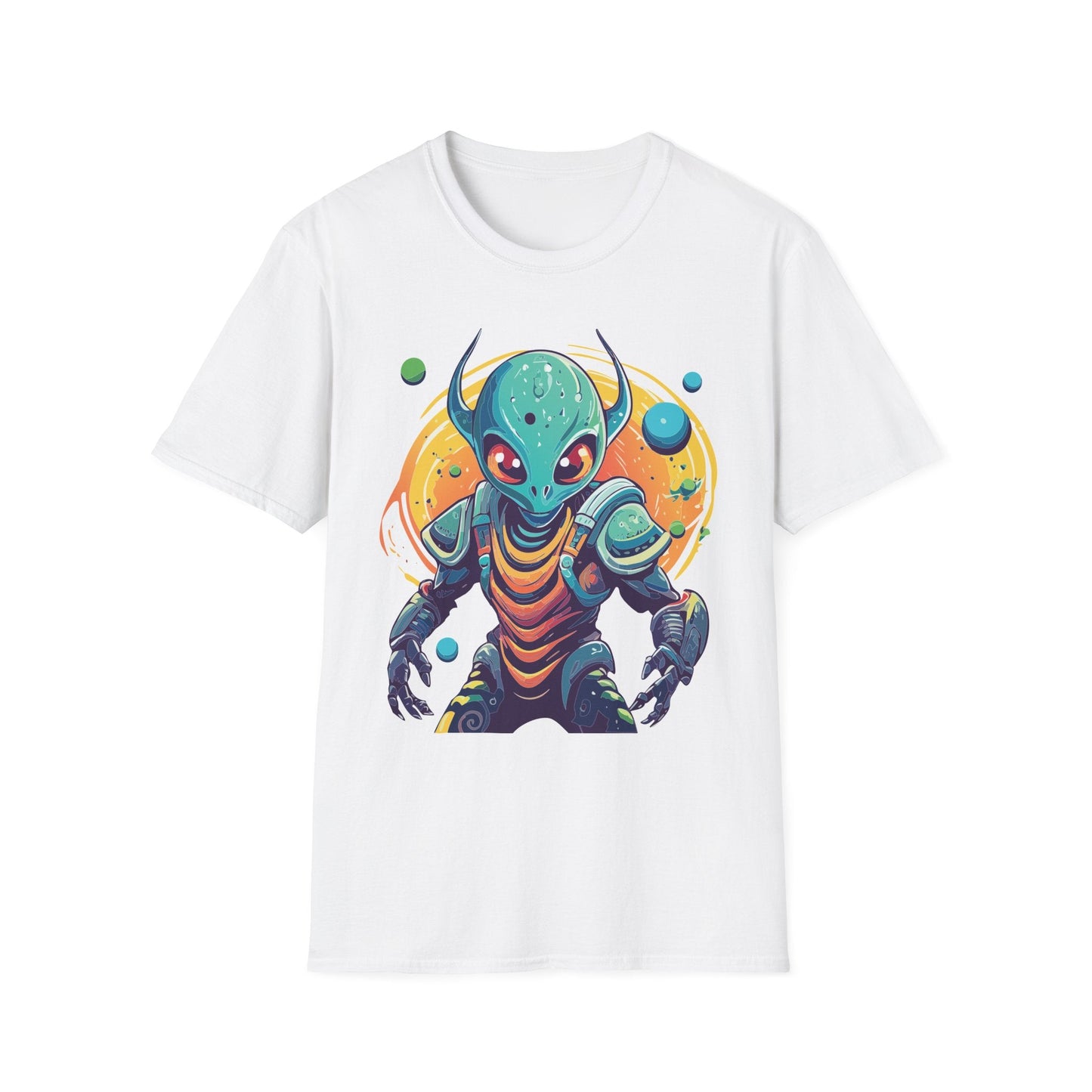 Alien Cosmos Shirt Unisex Softstyle Tee With Alien Art Design Space Theme Graphic Tee