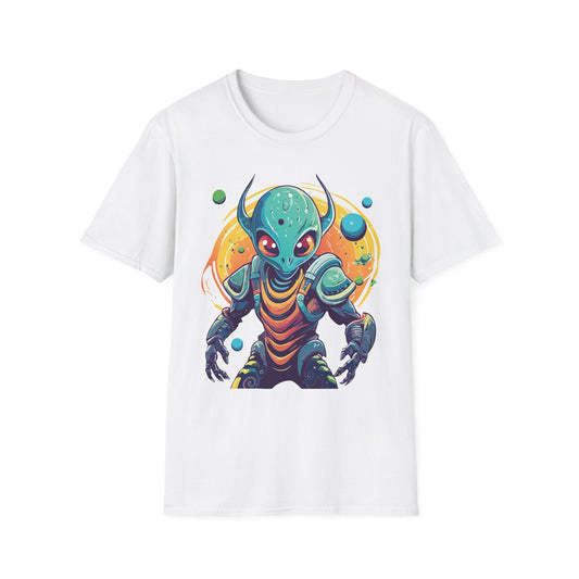 Alien Cosmos Shirt Unisex Softstyle Tee With Alien Art Design Space Theme Graphic Tee